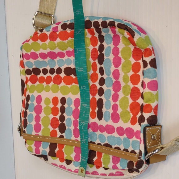 Lily Bloom Multi-Color Polka Dot Crossbody Purse Karma Bloom Fabric Initial "C" - Picture 13 of 15